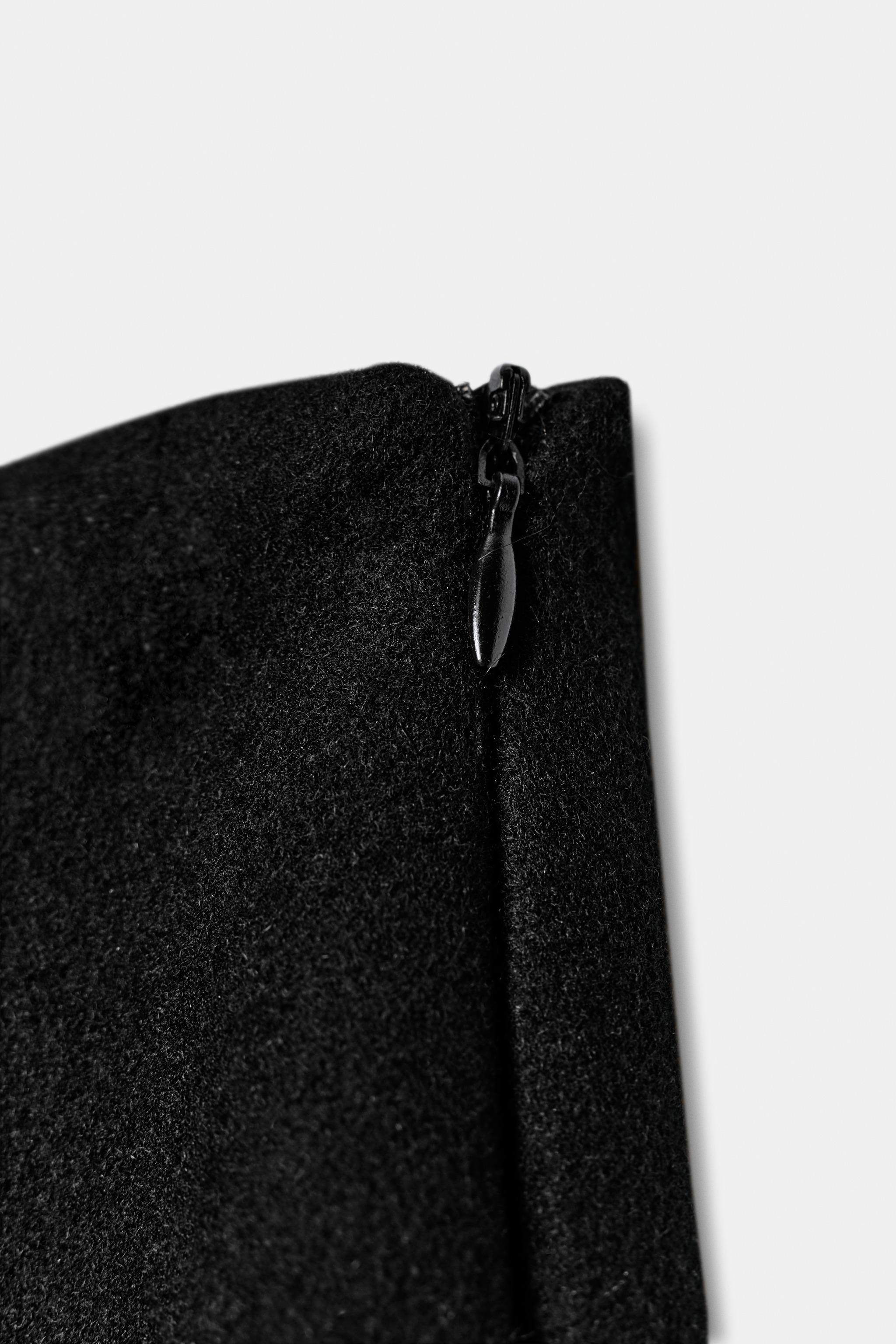 SHORT EN MÉLANGE DE LAINE EFFET FOURRURE